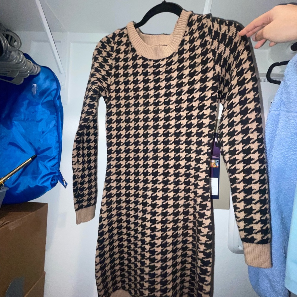Shape flattering sweater dress